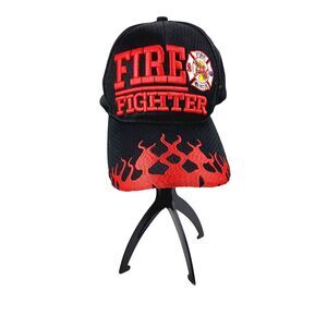 Fire Fighter Hat‎ with Flames on the Brim